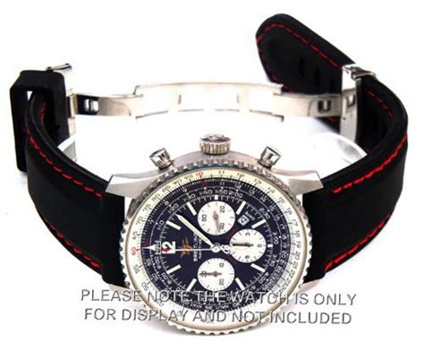 breitling world navitimer rubber strap wrist photos|Breitling Navitimer 22mm deployment strap.